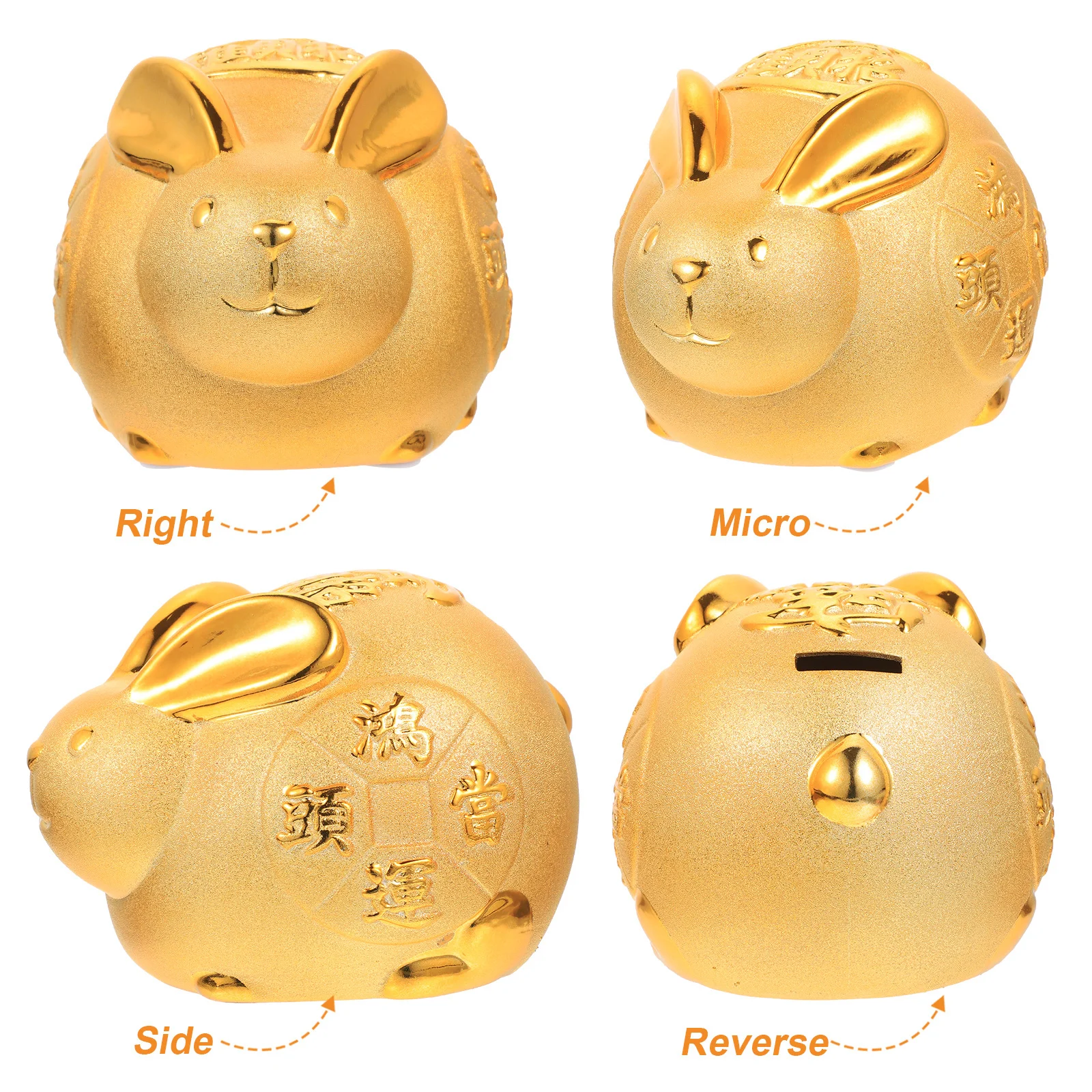 

Rabbit Year Piggy Bank Cartoon Bunny Ceramic Saving Pot Kids Money Box Bedroom Decor Cartoon Coin Bank Bunny Decor