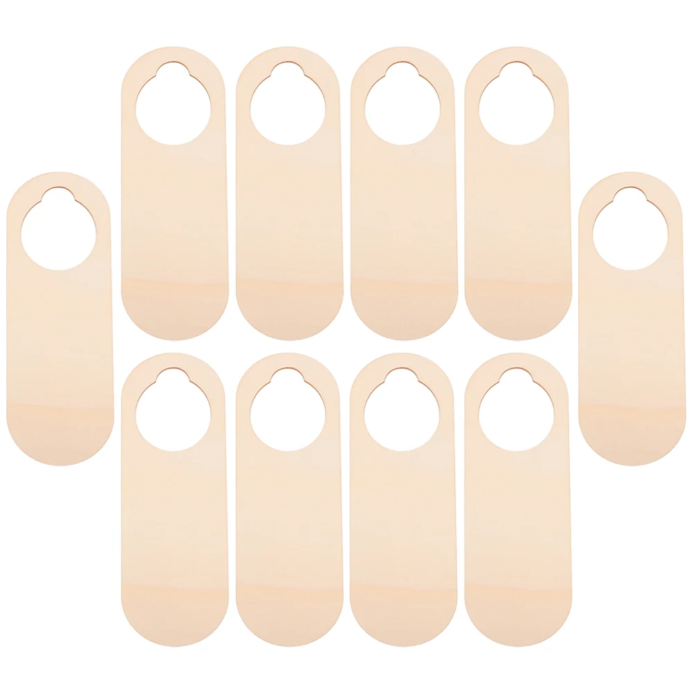 

20 Pcs Wooden Door Sign Hanger DIY Blank Tags Craft Plaque Decorative Hotel Apartment Resort Home Store Decor Unfinished Wood