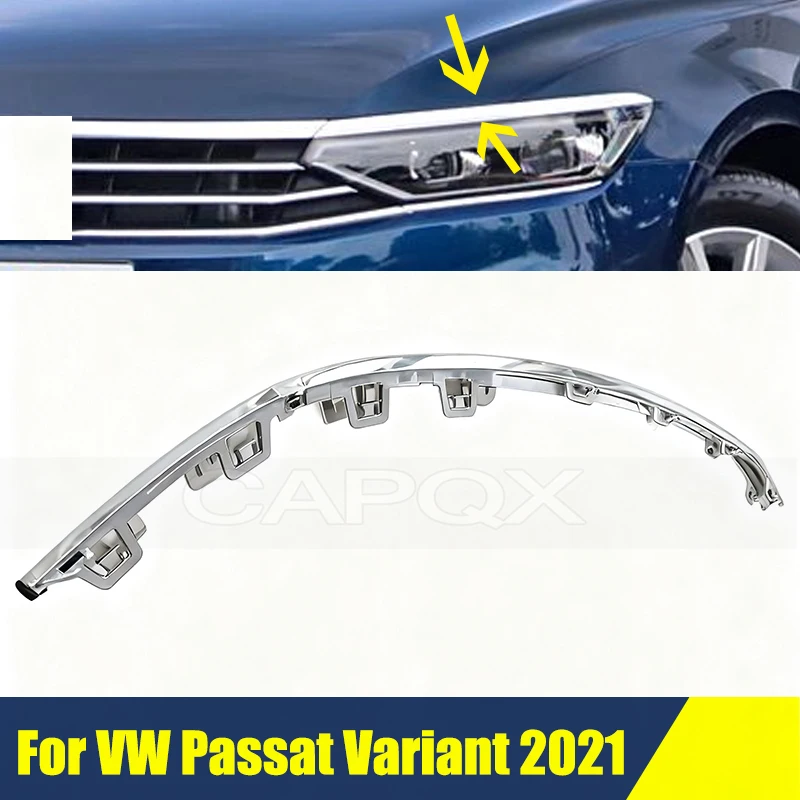 

Front Bumper Trim Strip For VW Passat Variant 2021 Front Bumper Garnish Molding Chrome Strip Trim