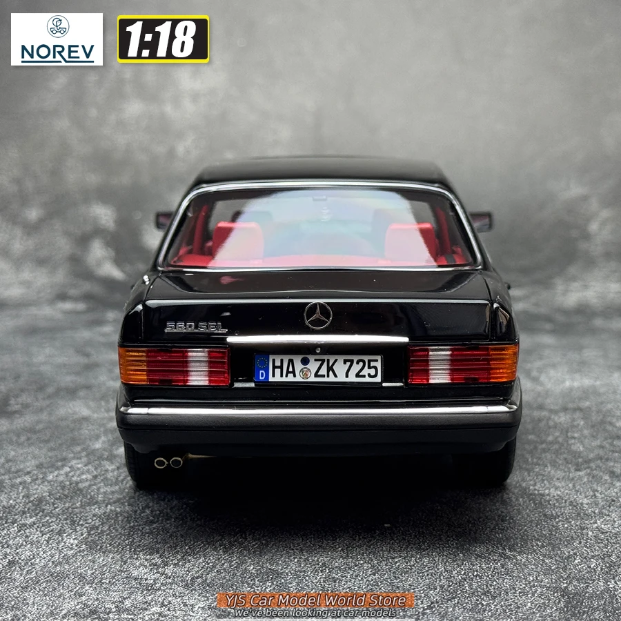NOREV Cast Model 1/18 BEN. 560sel - Black - 1979 - S-Class w116
