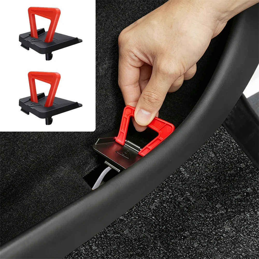 2PCS Rear Door Emergency Release Pull Handle Manual Escape Safety Unlock Accessories for Tesla Model Y L Model Y Juniper