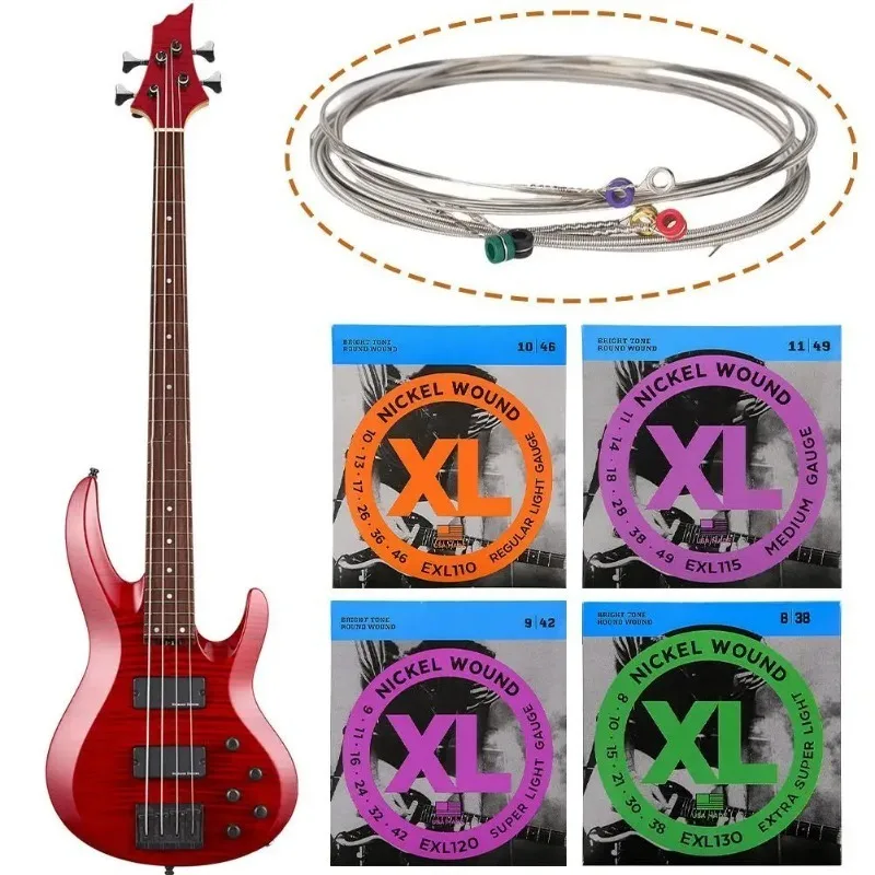 EXL110 EXL120 EXL130 XL Никелевые струны для электрогитары с круглой обмоткой Помительное ощущение Идеальная интонация Музыкальные аксессуары