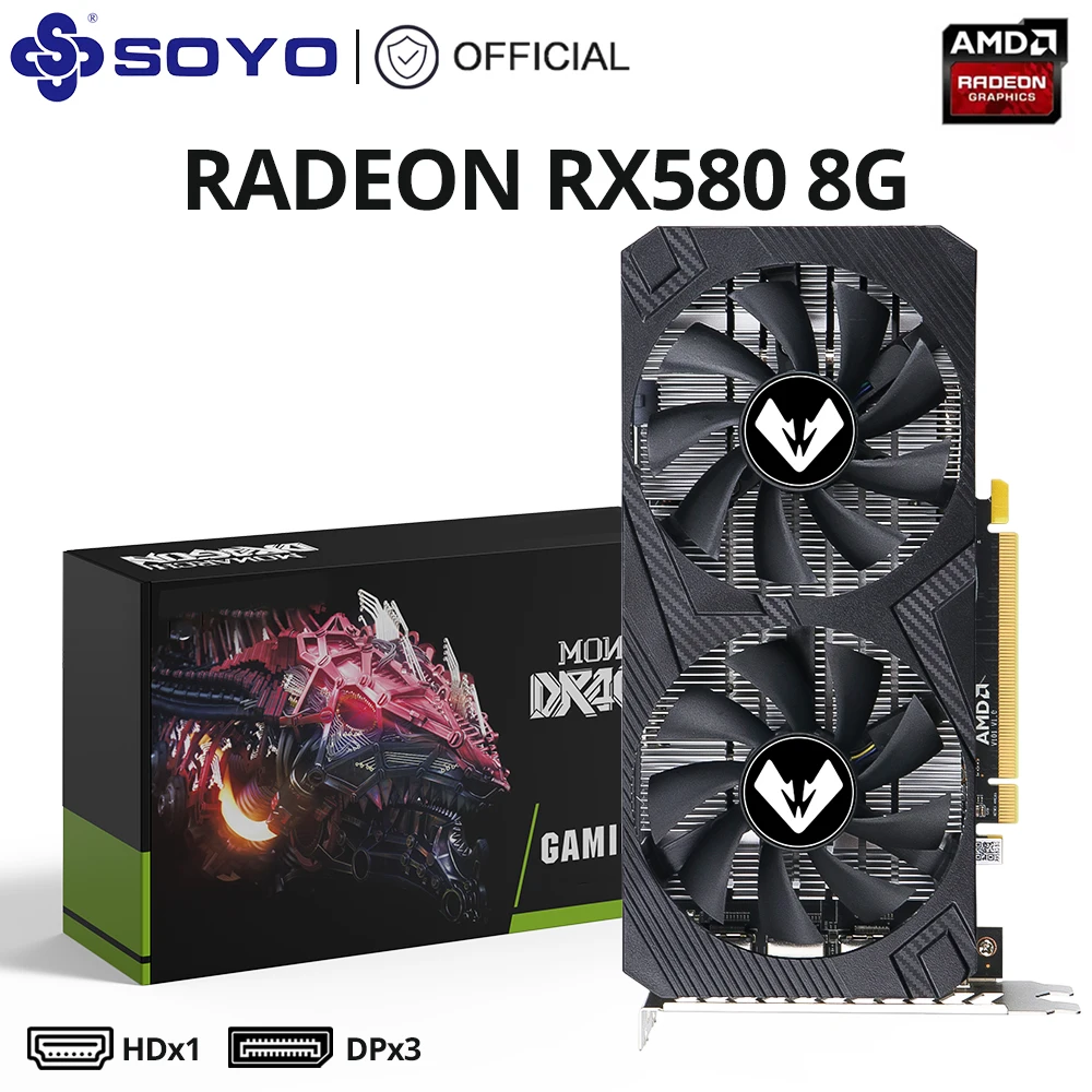 SOYO RX580 8GB 新品未使用 With Box Gaming GPU Amazon.com: SOYO AMD Radeon RX580 Gaming Graphic Card with 8GB 256
