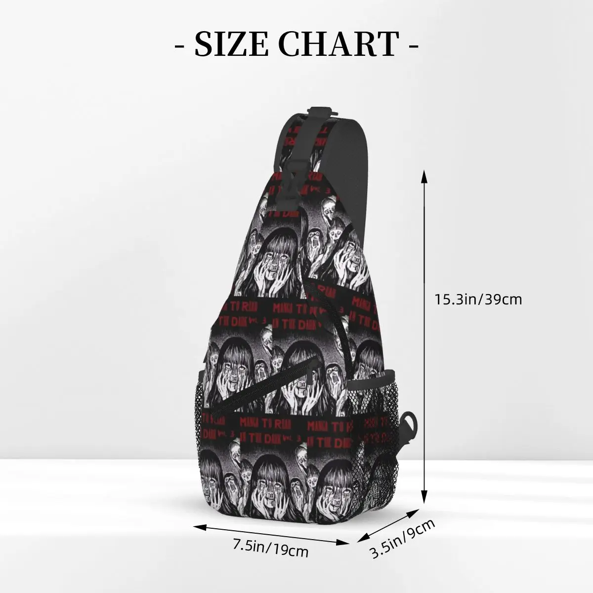 الرعب الوجه تومي جونجي إيتو مانغا اوزوماكي حقيبة صدر للرجال الرجال الرافعة Crossbody على ظهره حقيبة صدر للرجال السفر التنزه Daypack حقيبة كتف