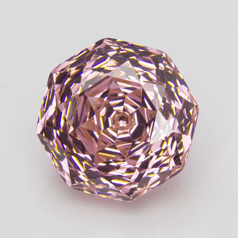 New 5A Padparadscha Millennium Octagon Rose Cut Cubic Zirconia Loose Gemstones for Jewerly Making