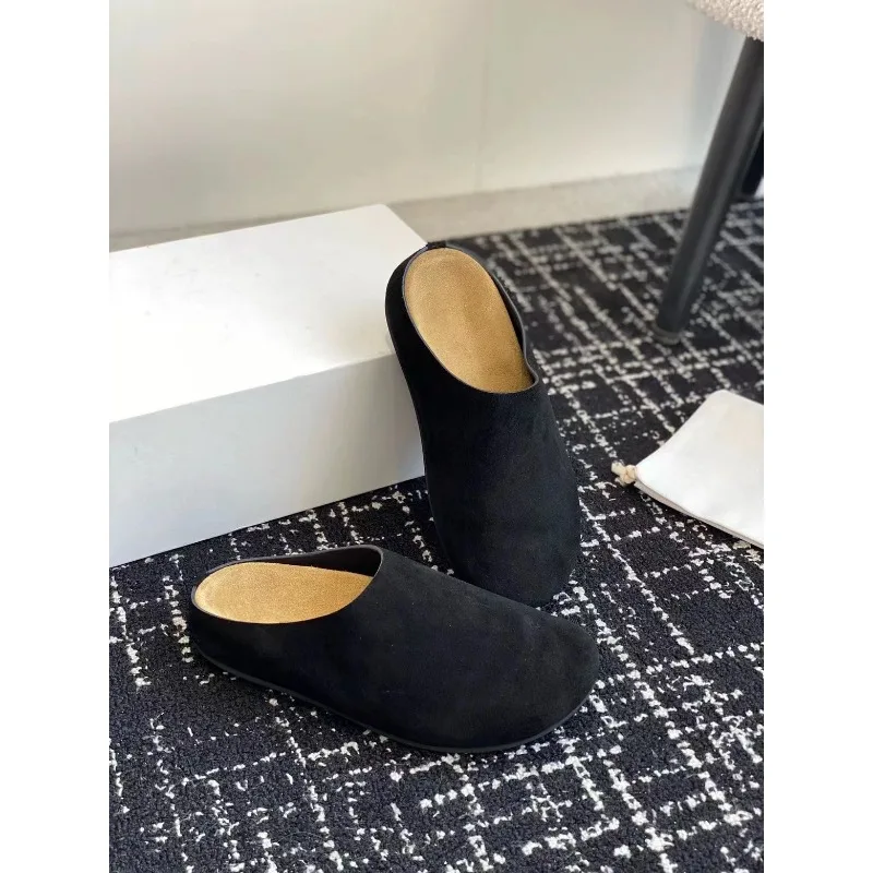 New Comfortable Outdoor Flat Slippers Women Mules Comfort Wrap Toe Slides Casual Slippers Minimalist Women Vintage Slippers