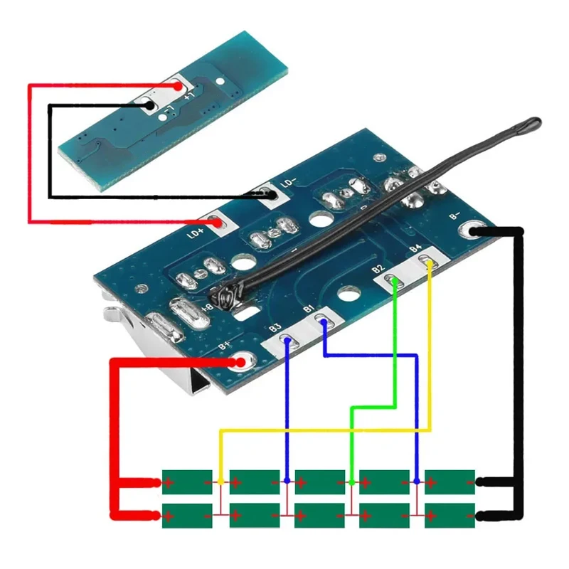 BAT618 Li-ion Battery Charging Protection Circuit Board PCB For Bosch 18V 3.0Ah 6.0Ah BAT610 BAT609G BAT618G Voltage Detection