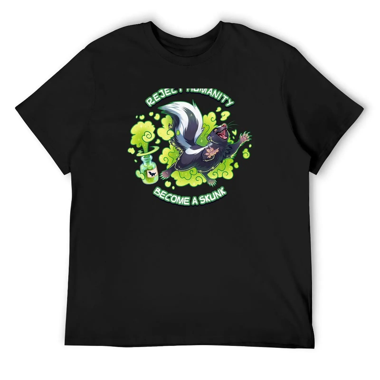 Reject humanity, Become a SKUNK! -Skunk Potion T-Shirt street wear Aesthetic clothing kawaii clothes mens tall t shirts