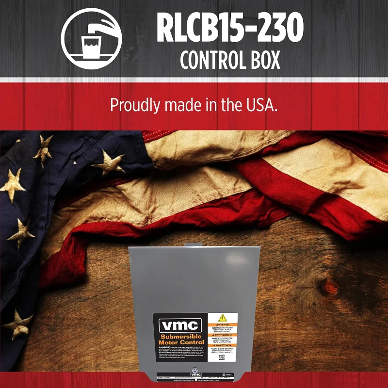Red Lion RLCB15-230 1.5-HP 230-Volt VMC Control Box for Submersible Well Pump, Grey, 640222