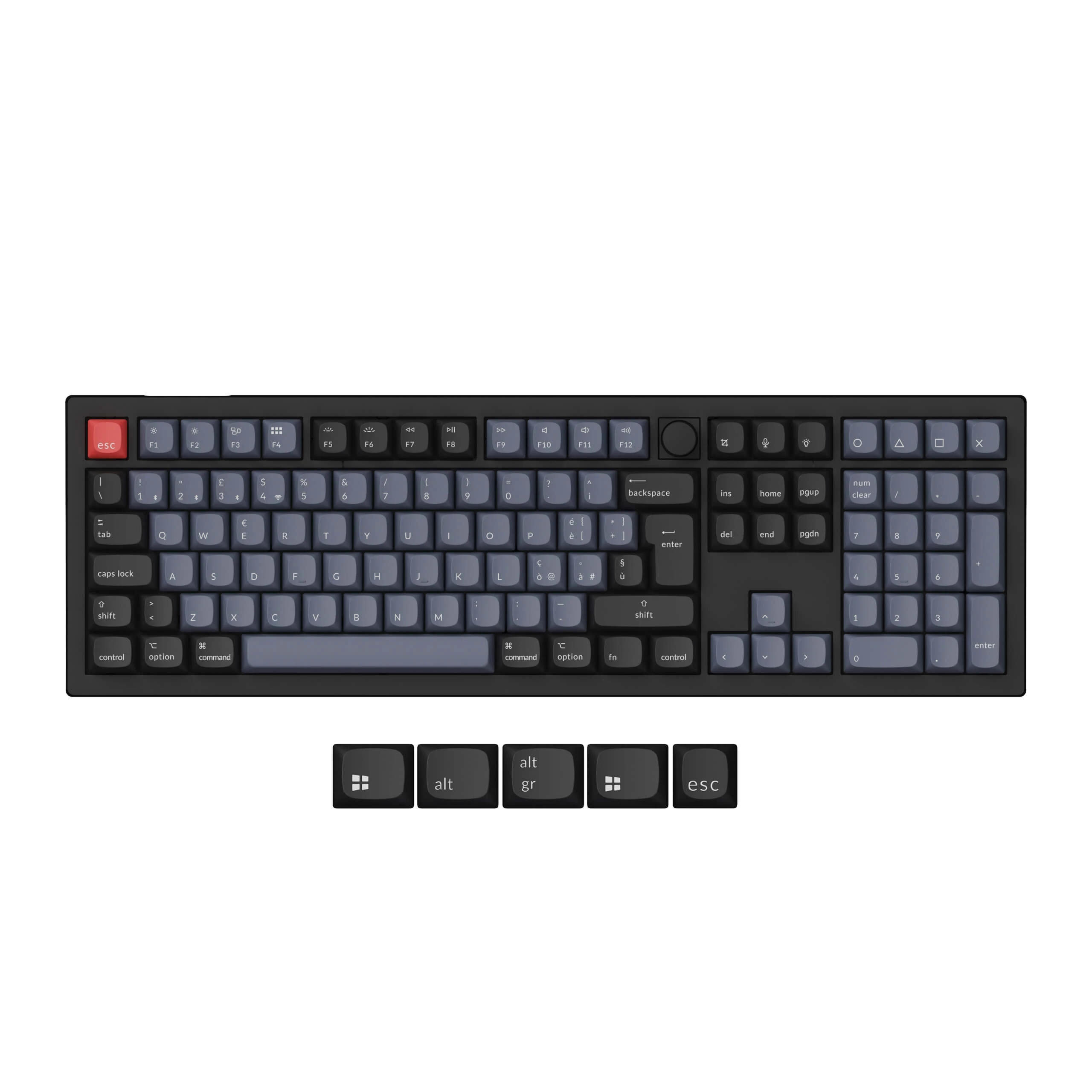 Keychron V6 Max ISO-Layout QMK Wireless Custom Mechanical Keyboard Gateron Jupiter Switch