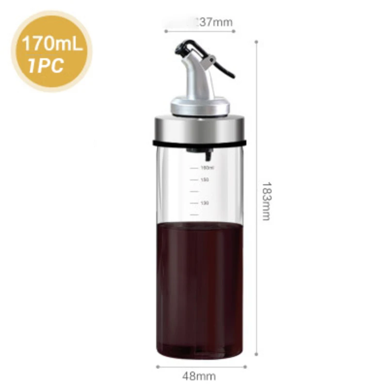 

Olive Oil Dispenser Bottles Sauce Vinegar Seasoning Glass Container Kitchen Storage Cooking Tools Accessories With Degree Scale