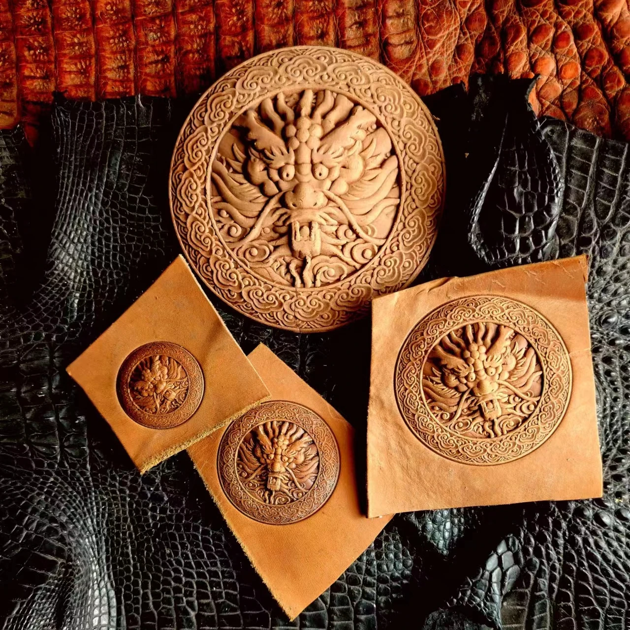 

3D-штамп для тиснения кожи в виде дракона, инструмент для формовки и гравировки из алюминиевого сплава, конвексно-конкавный штамп для кожи, формы для логотипов и узоров для рукоделия