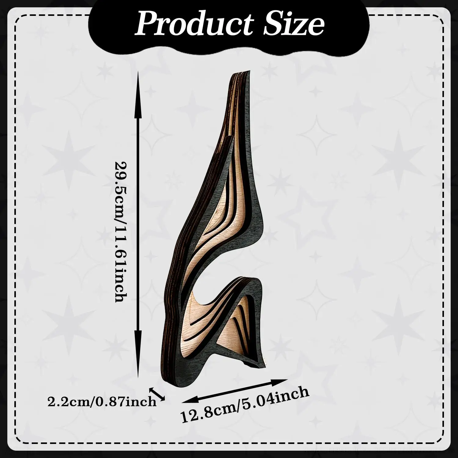 Wooden Sculpture Art Decorative Figurine, Minimalist Irregular Shape Home Decoration, Unique Curved Wood Carving Ornament