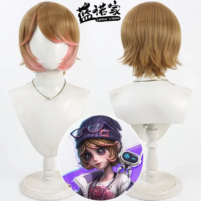 Identity V BLK Team Mechanic Tracy Sally Cosplay Wig Anime Game Roleplay Party Costume Prop Synthetic Hair Heat Resistant Fiber