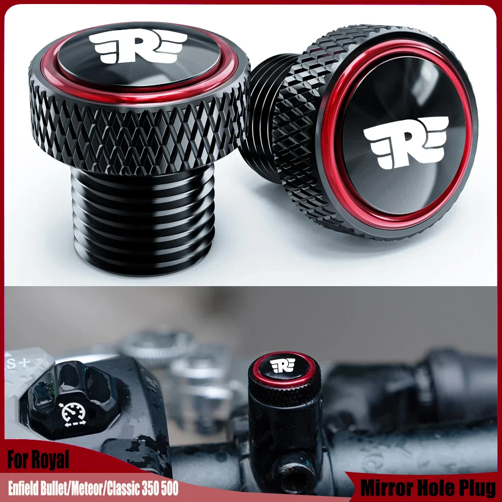 For Royal Enfield Bullet Meteor Classic 350 500 Interceptor 650 Continental GT 535 Himalayan 411 Motorcycle Mirrors Hole Plugs