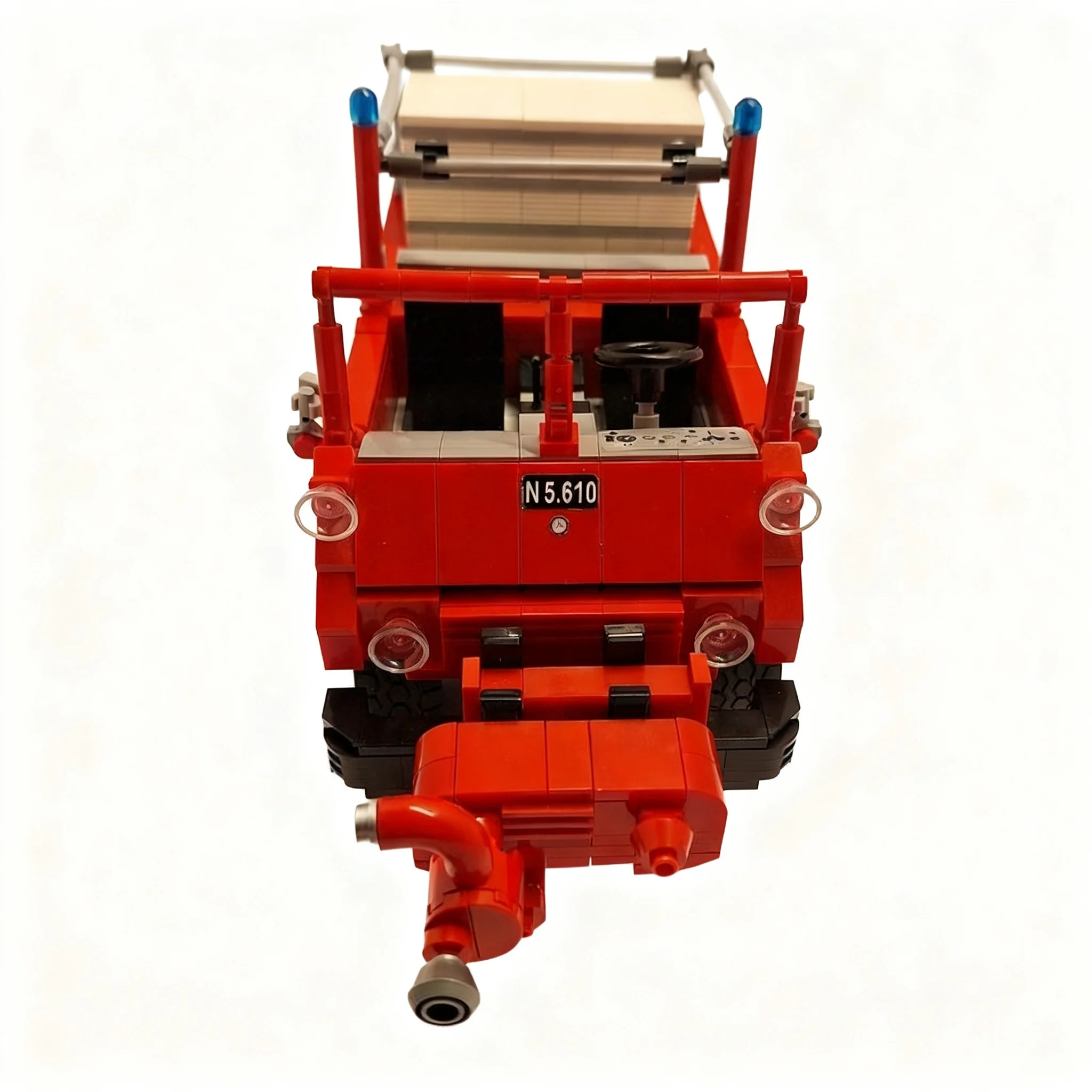 646pcs MOC Unimoges U411-110 - 1 17 - Firedepartment Gmuend Austria Model Building Blocks Construction Christmas Gift Toys 3D
