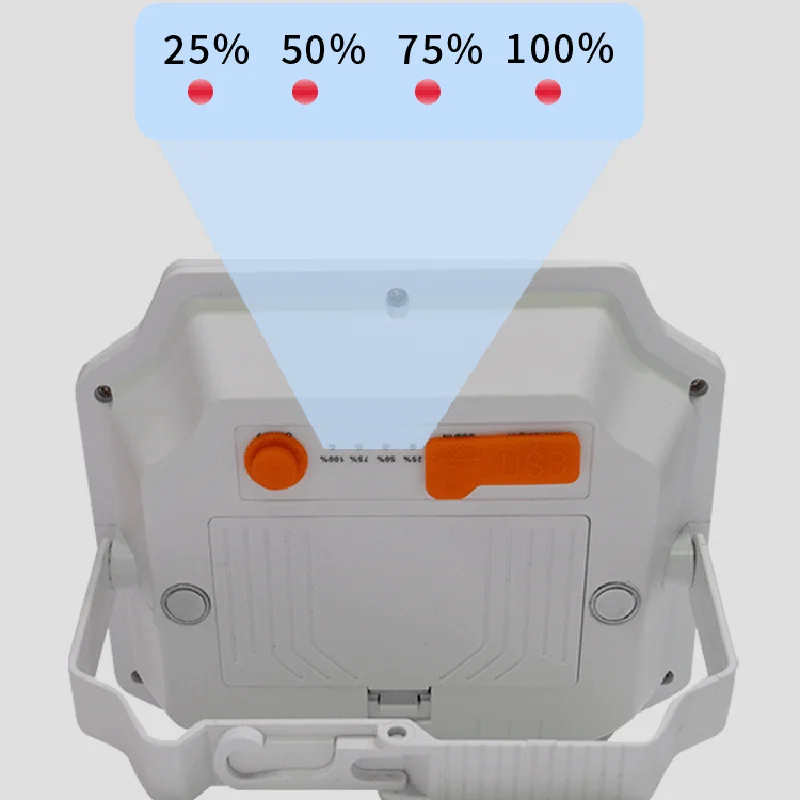 Lampe LED carrée d'extérieur aste par USB, 200W, lumière de secours, crochet, camping, pêche, lanterne portable, veilleuses, LT084, 1 pièce