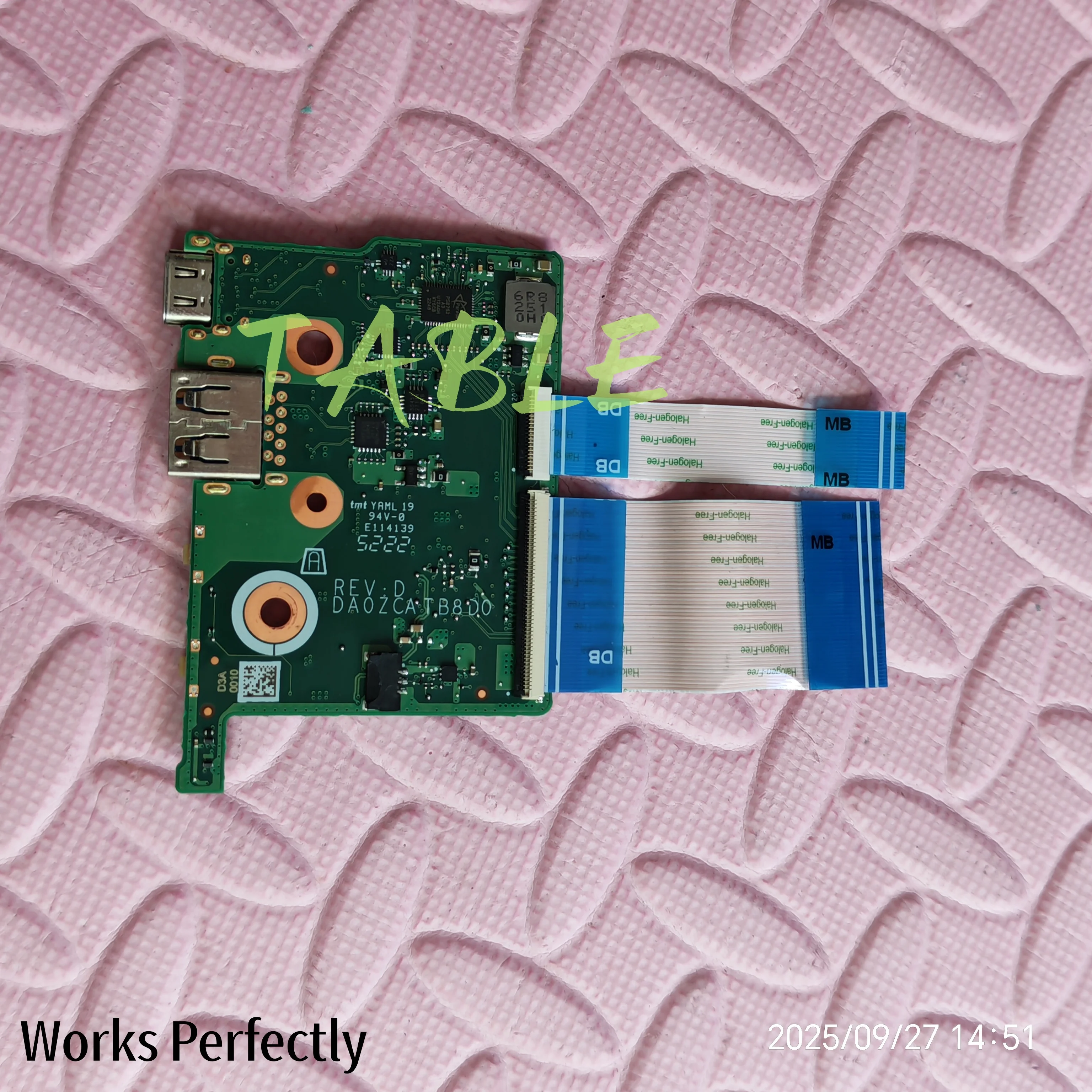 For Acer R753T C734 Google laptop power switch small board DA0ZCATB8D0 REV:D board with cable test OK shipped