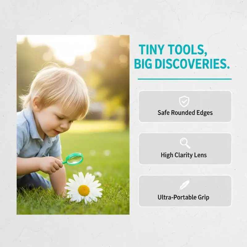 

10 шт. портативных мини-луп для детей, инструменты для наблюдений, для школы, улицы, научные принадлежности