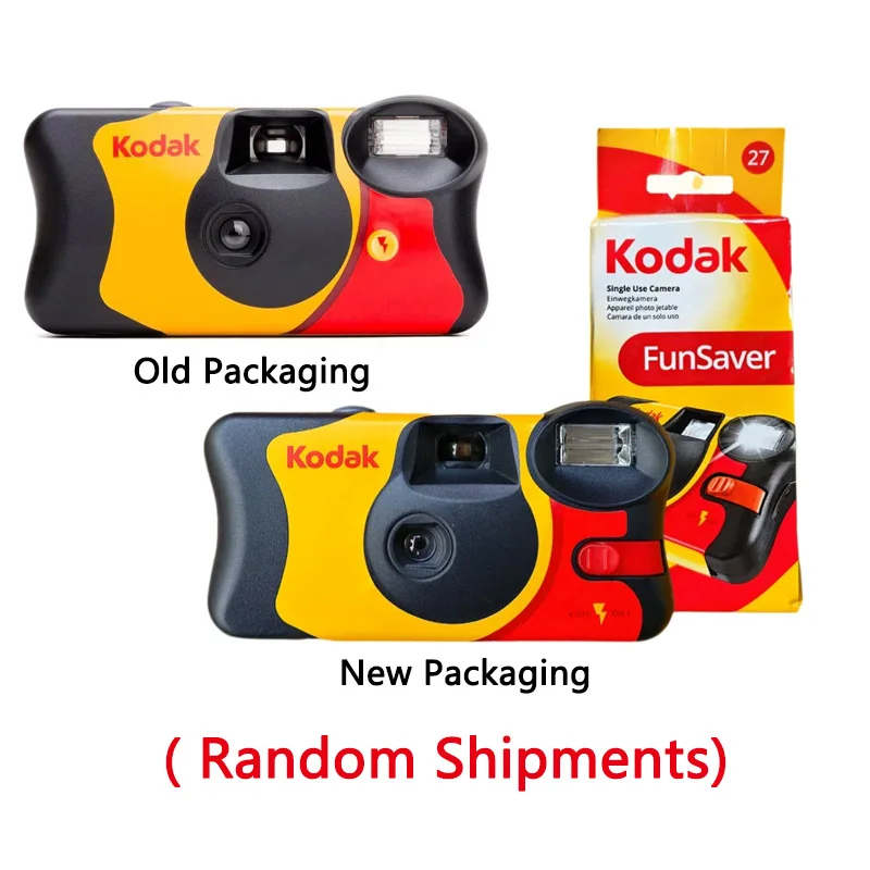 New Packaging Kodak FunSaver Single Use Camera With Flash Disposable Point-and-Point Film Cameras 27/39 Sheets (Expiration 2027)