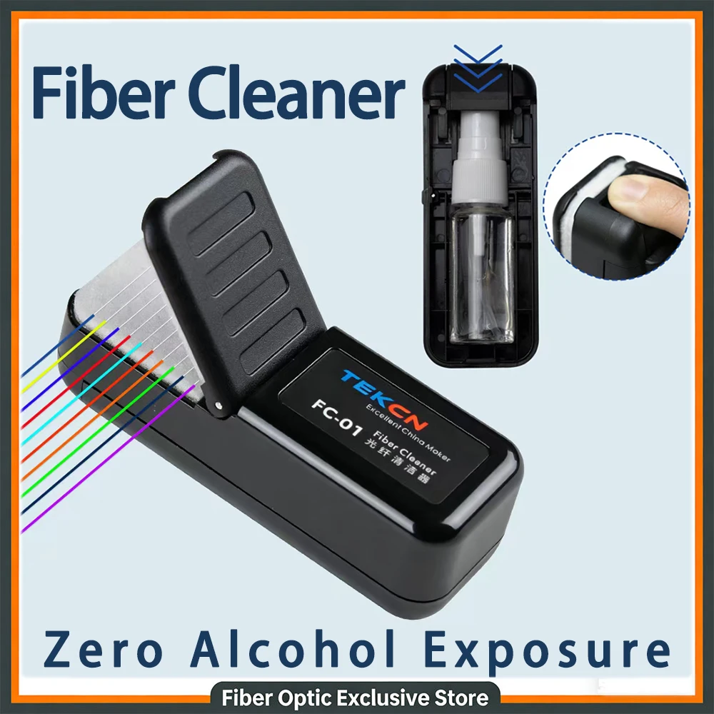 

New Fiber Optic Cleaner Tool Press-type Hidden Alcohol Bottle Set Fiber Optic Wipes Swabs Dust Removal Cleaning Tool