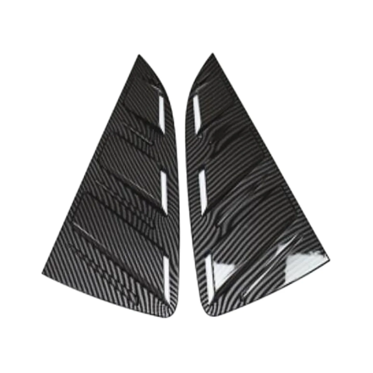 Car Rear Windows Triangle Blinds Cover Stickers for VW POLO 2011-2017 Car Styling ABS Cover Stickers(Carbon)