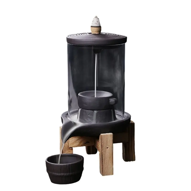 

Ароматическая печь-водопад BAAR в ретро-стиле для домашнего декора, с эффектом обратного потока дыма, для удаления запахов, с функцией измельчения благовоний