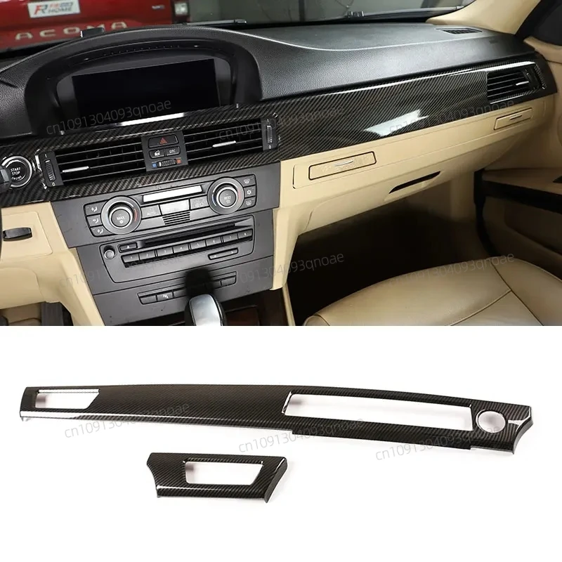 

LHD For 3 Series E90 2005 - 2012 ABS Carbon Fiber Texture Interior Center Console Dashboard Panel Cover Trim Strip