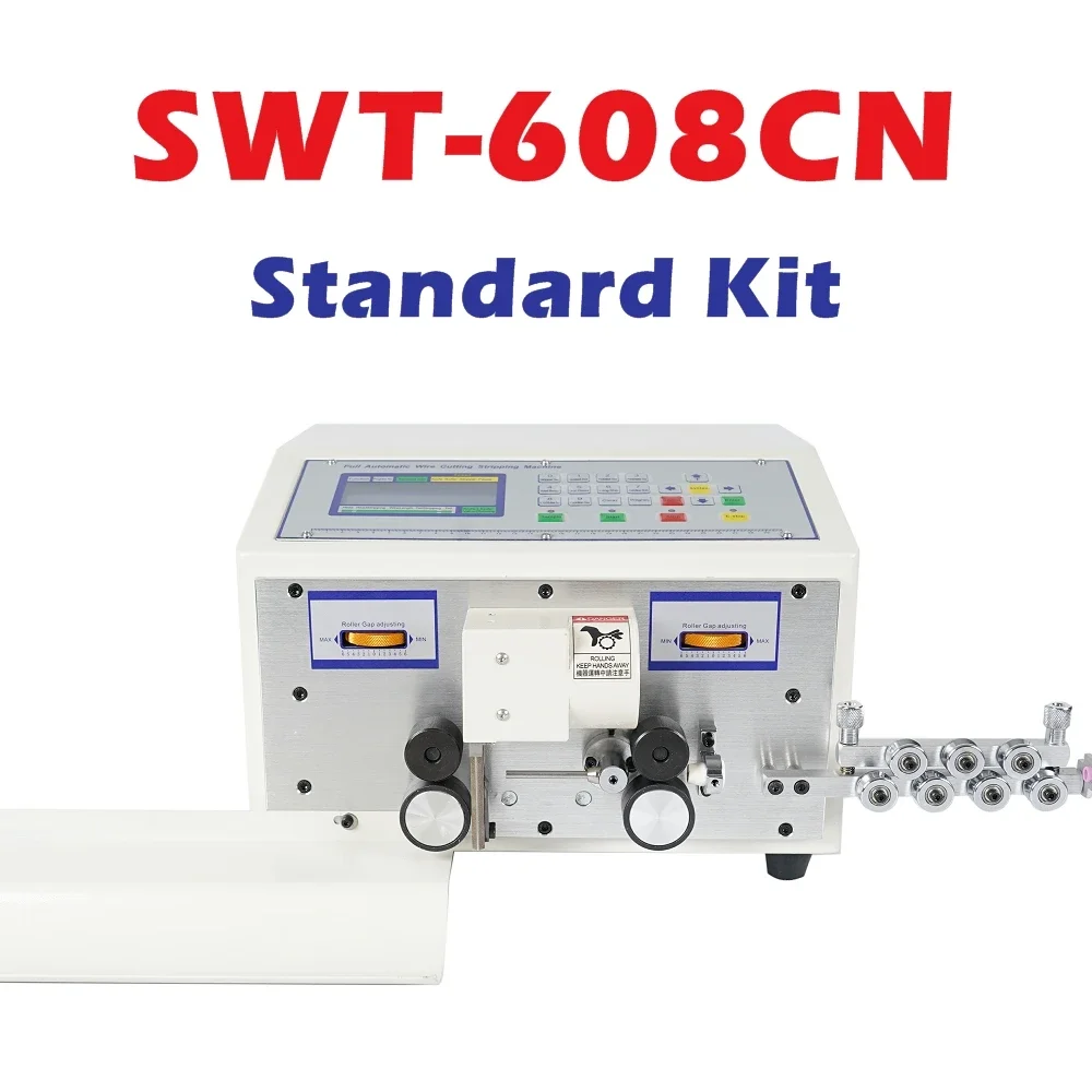 SWT-608-CN 508C Automatic Wire Stripping Machine 2 Wheels Drive Computer Wire Stripper 0.1~8mm² Cable Peeling Machine Cutter