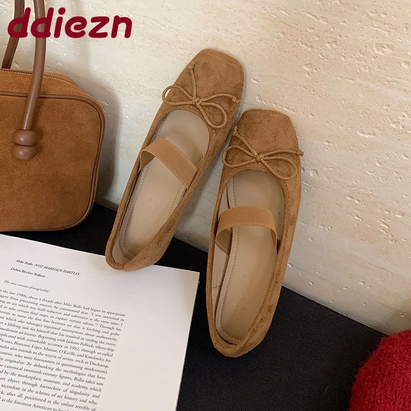 

Новая модная женская обувь на плоской подошве с эластичной лентой, женская обувь с круглым носком и узлом-бабочкой, женская обувь Мэри Джейн на плоской подошве на мелкой подошве