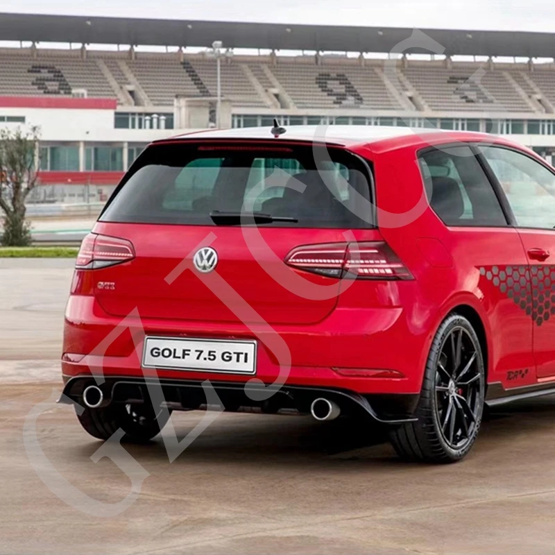 لمعان أسود R الأداء حزمة السقف الخلفي سبويلر الجناح الشفاه لفولكس واجن جولف Mk7 Mk7.5 GTI GTD R R-Line 2013-2020 #4