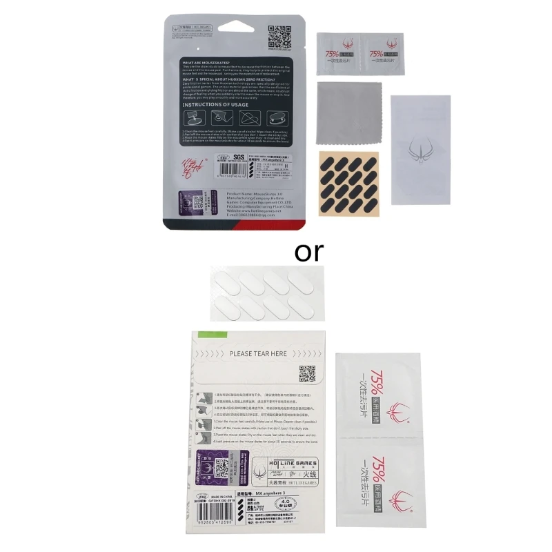 Repuesto de patines de ratón piezas, almohadillas para pies deslizantes, Línea Directa negra, juegos, pegatina para pies de ratón MX anyever 3, 2 uds.