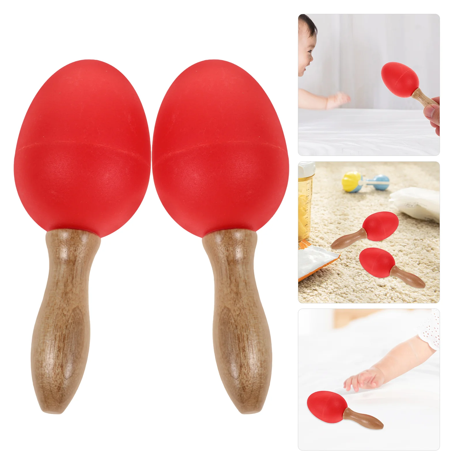 Marakas Orff Enstrüman Vurmalı Müzikal Yumurta Küçük Okul Öncesi Aletler Çalkalayıcı Çocuklar için Bebek