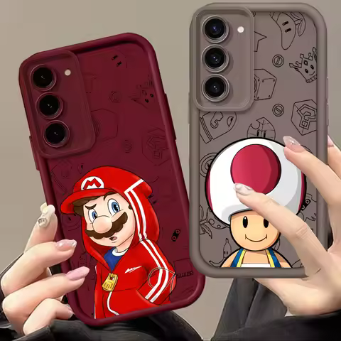 Magic Super M-Marios For Samsung Note 20 S24 S23 S22 S21 S20 Ultra Plus FE A25 A23 A22 A55 A35 5G Eye Ladder TPU Phone Case