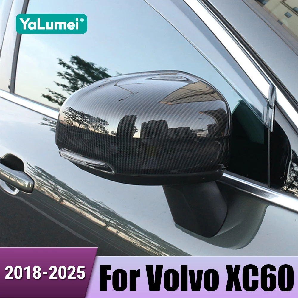 Auto Seite Flügel Spiegel Abdeckung Rückspiegel Kappe Trim Aufkleber Zubehör Für Volvo XC60 2018 2019 2020 2021 2022 2023 2024 2025