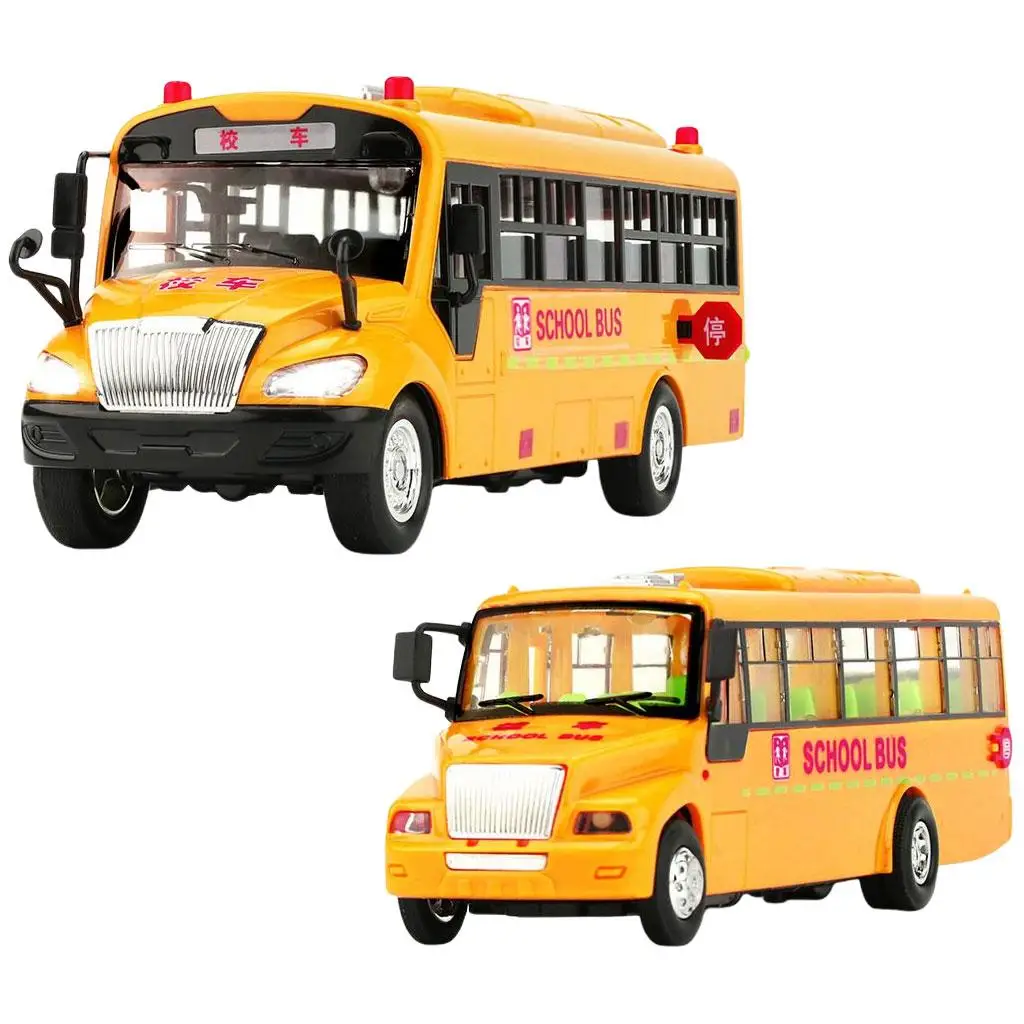 School Bus Toy Touch Toy Preschool Educate Inertial Engineering Car for