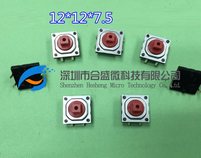 

10PCS Light Touch Button SKQEACA010 Dustproof Micro Touch Switch 12*12*7.3 Lifespan 10 Million