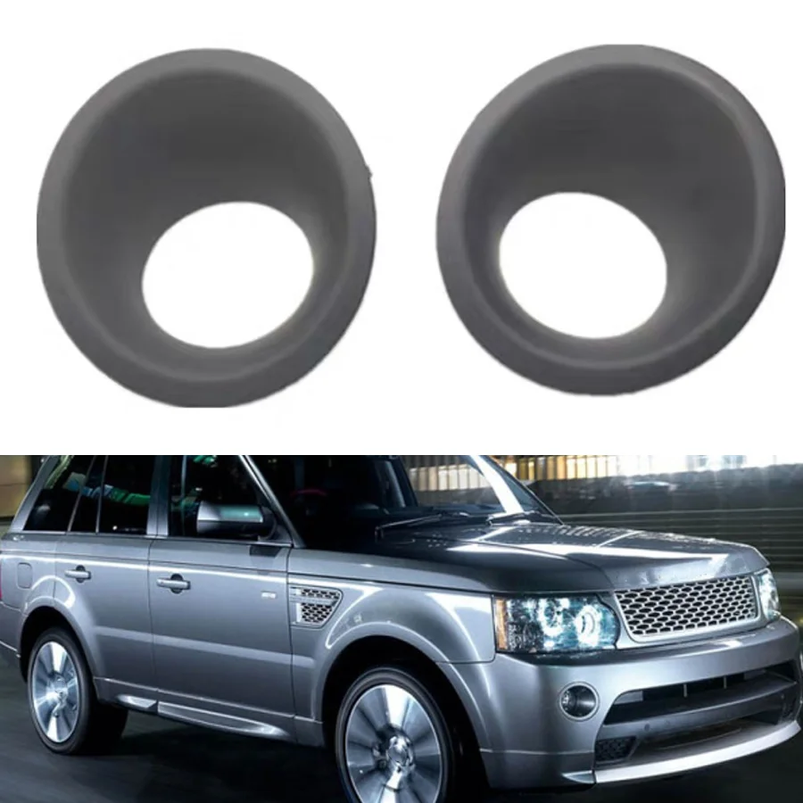 

Wooeight 2Pcs Front Left Right Bumper Fog Lamp Foglight Cap Frame Grill Bezel For Land Rover Range Rover Sport 2005-2009 10-2013