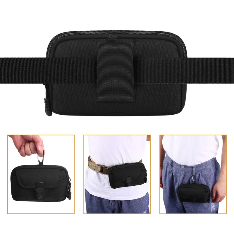 Cinto tático saco da cintura com bolso pequeno, Outdoor Mobile Phone Pouch, caça, viagens, Camping, 6.5 ''Phone Bag