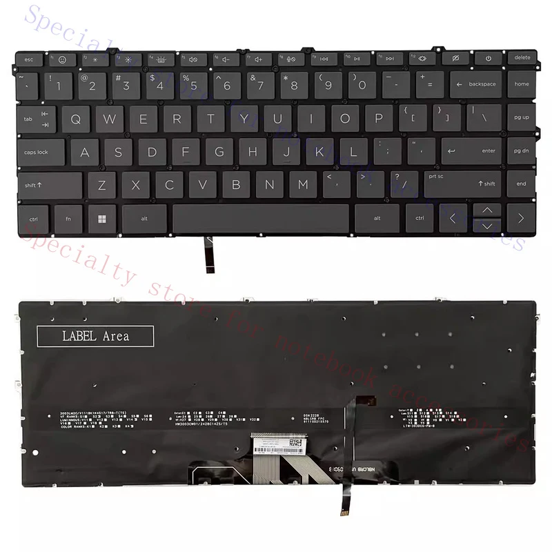 

A+ New for HP 14-ep 14-em 240 245 G10 Laptop US Backlit Keyboard Grey