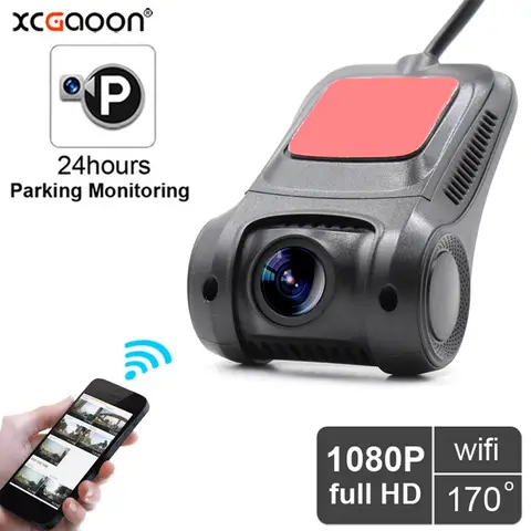 24H 주차 모니터링 대시 캠 카메라 디지털 비디오 레코더 Wifi 제어 1920*1080 야간 투시경 지원 8GB -128GB TF 카드