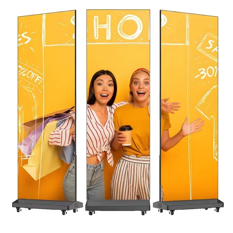 80 Inch LED Poster Display Multi Language Support Vertical Digital Signage Screen for Shopping Mall Exhibition Hall Advertising