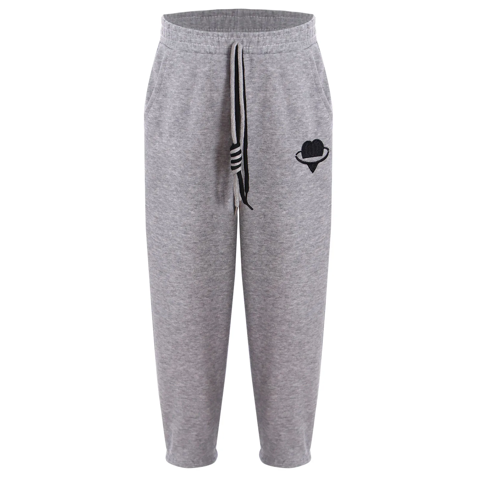 

Sport Pant Kids Boys Girls Embroidery Sweatpants Drawstring Trousers Pants with Pockets for Hip-Hop Workout Skateboarding