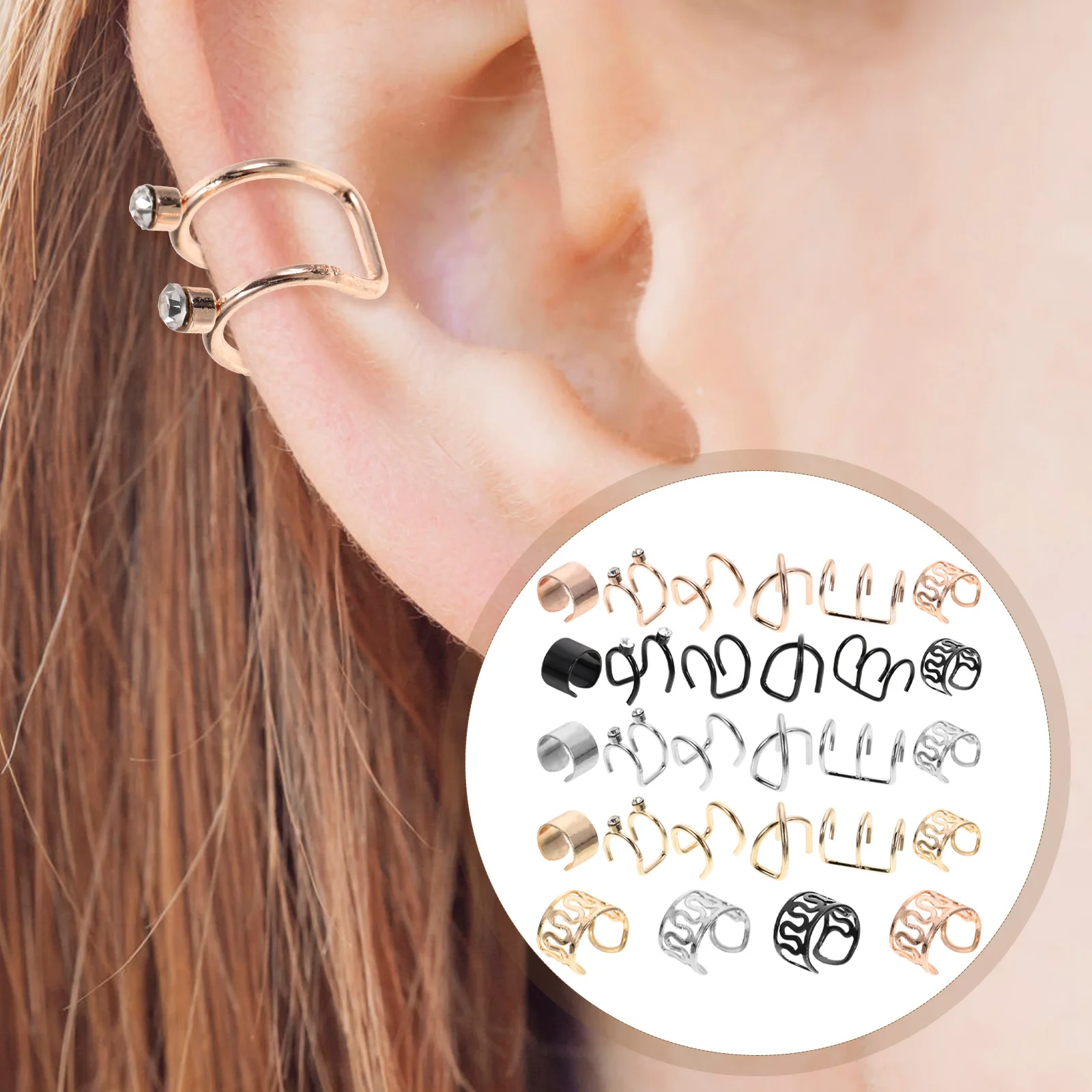 

48pcs Braid Rings Clips Beads Braiding Pendants Metal Charms Decorative Braid Hair Cuffs Accessories Hairstyle