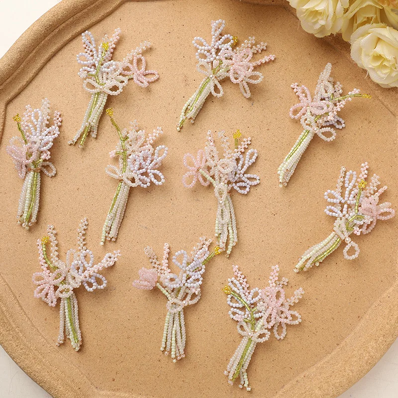 

10 шт., маленький цветок, букет пшеничных ушей, наклейка, нашивка, сделай сам, боковой зажим, аксессуары для обуви, нашивки для одежды