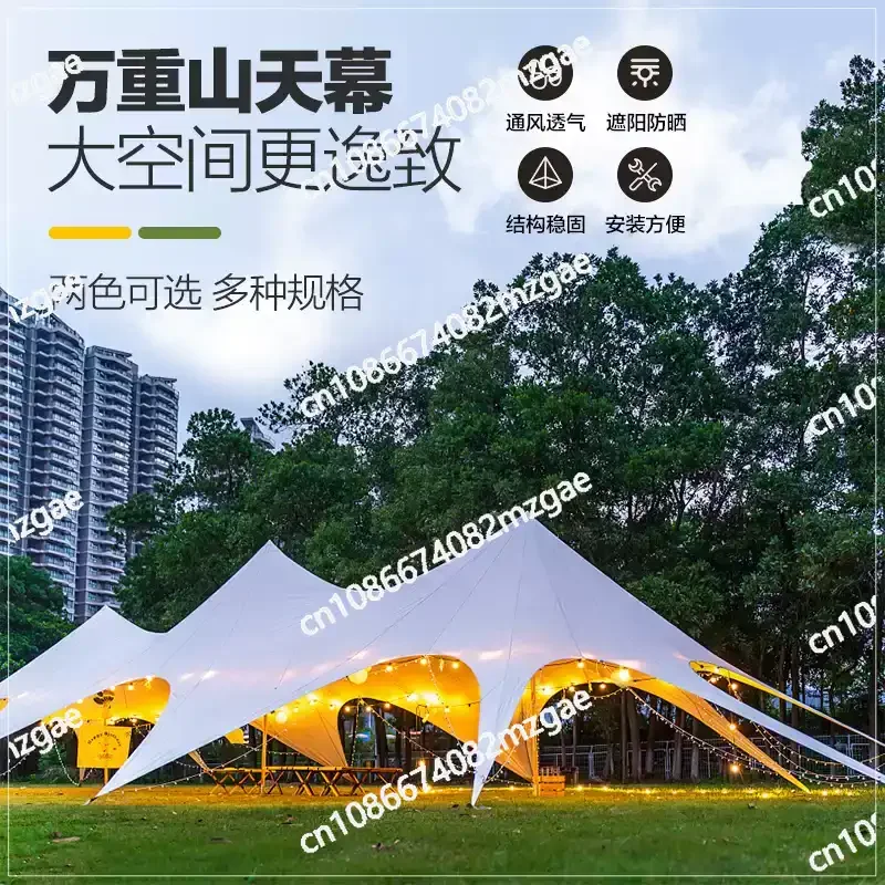 Heavy Duty Outdoor Sun Shade Canopy 10m 15m 20m Durable, UV Waterproof Windproof Marquee Party Tent for Wedding and Events