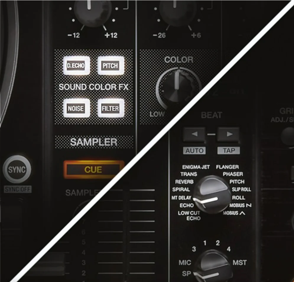 Mixer de controlador de DJ/console de áudio