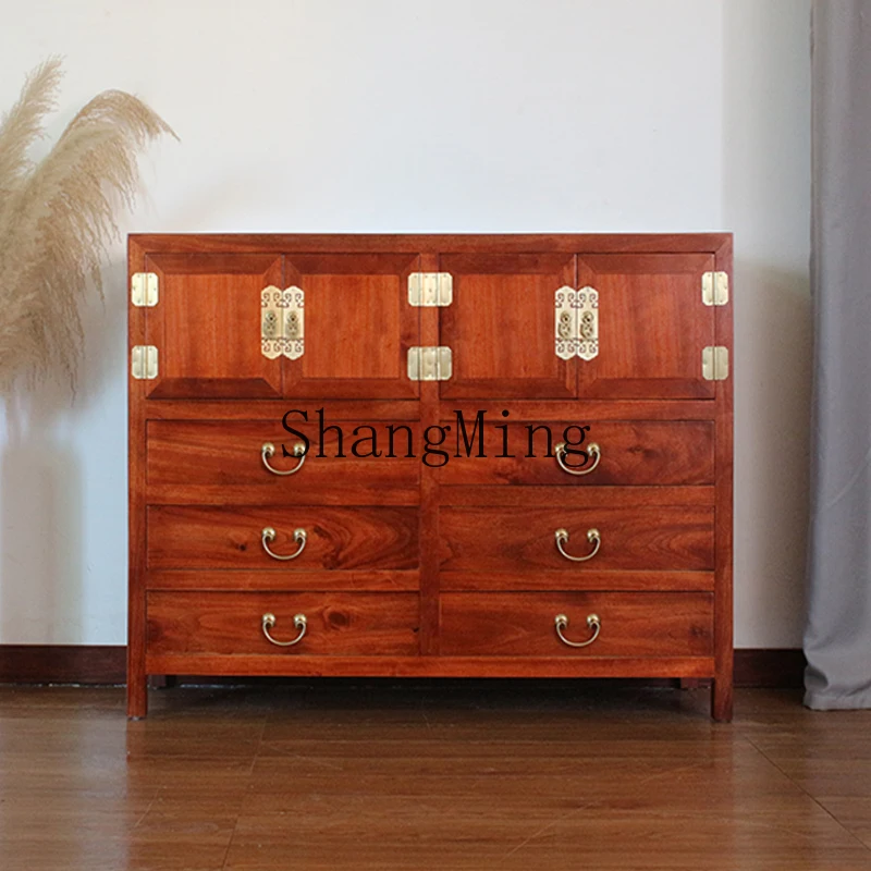 

ZYY household Chinese storage locker multi-functional living room with door solid wood bucket cabinet