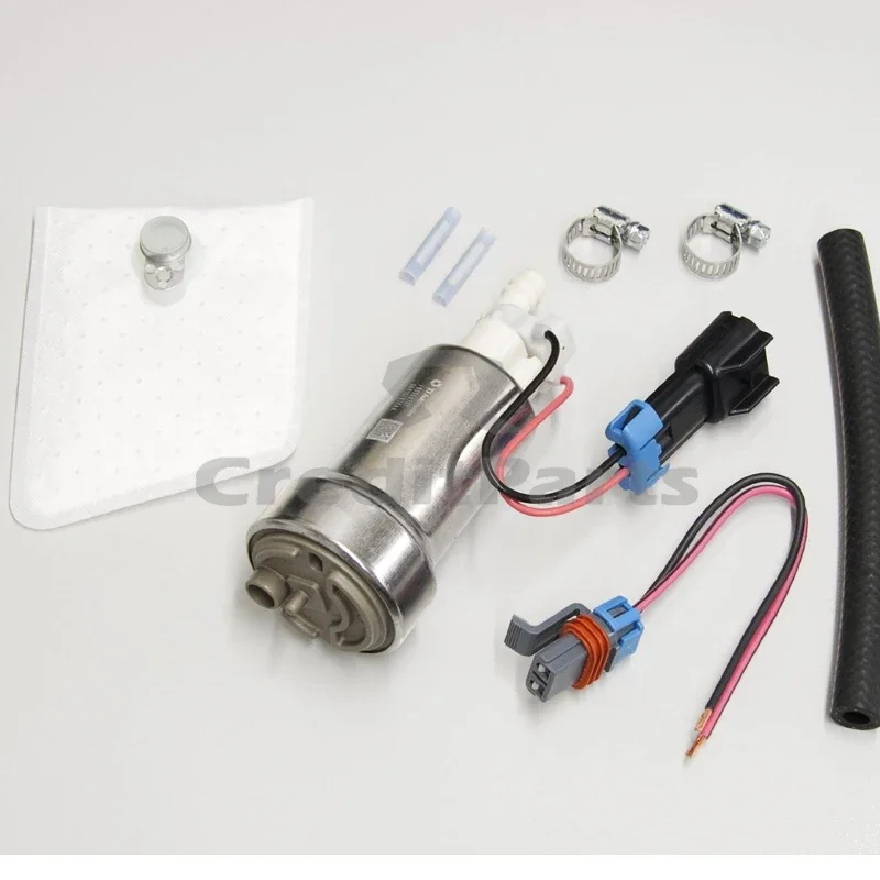 CreditParts 450LPH Racing Fuel Pump & Install Kit F90000274/F90000267 For Universal E85 (Ethanol Safe)