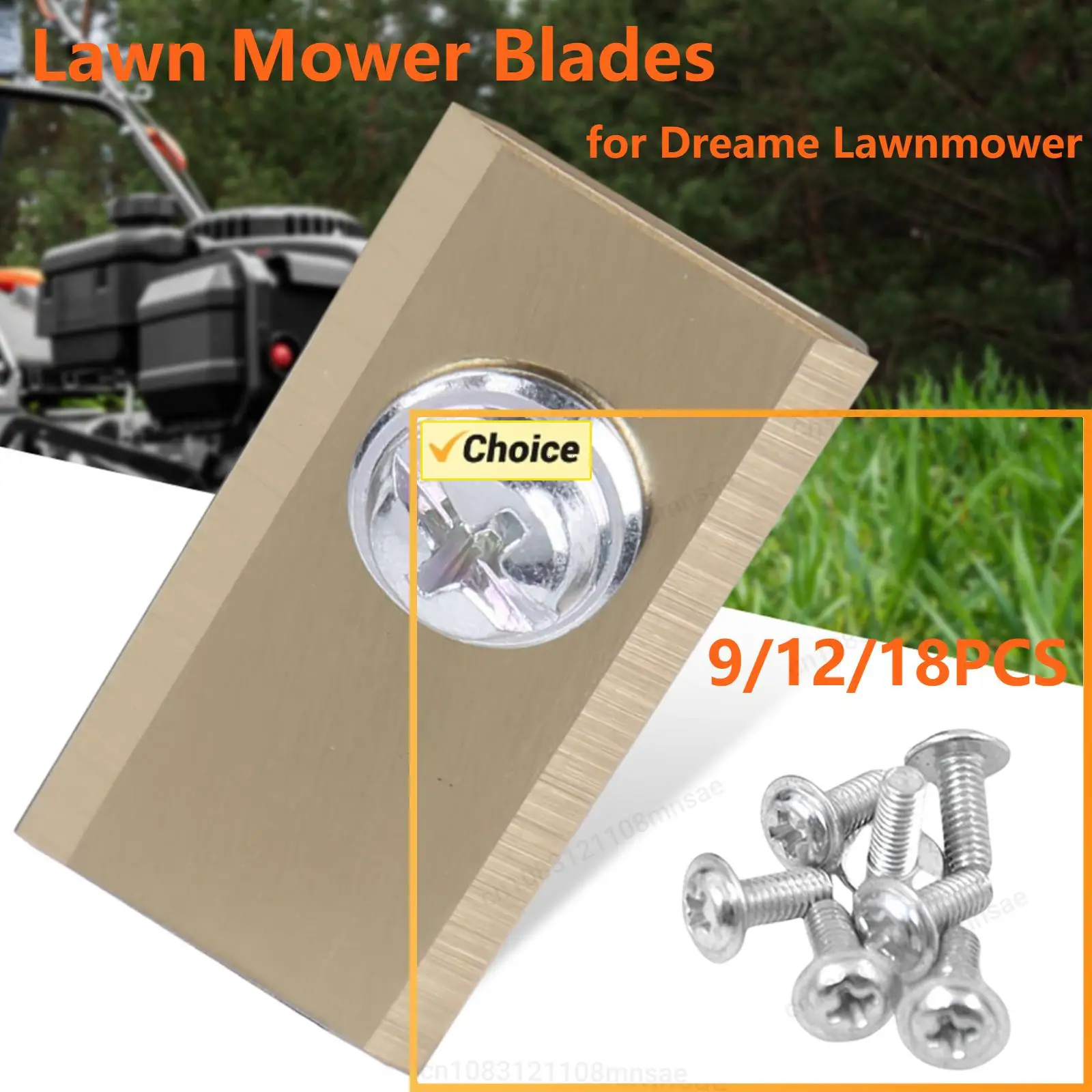 Lawn Mower Blades Replacement Single Hole Cutting Blade for Dreame Lawnmower Blade Set Repair Accessories Includes Mount Screws